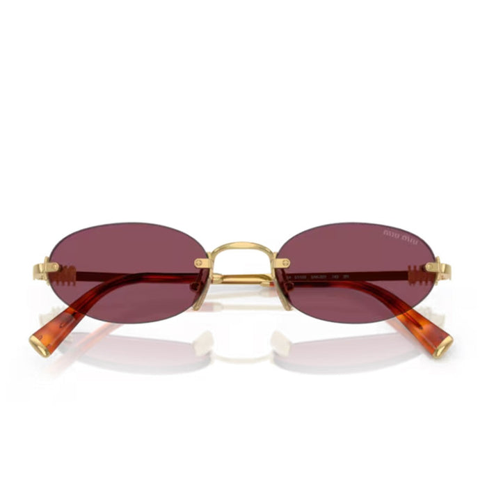 Miu 0mu A54s Logo Gold Metallo Sunglasses