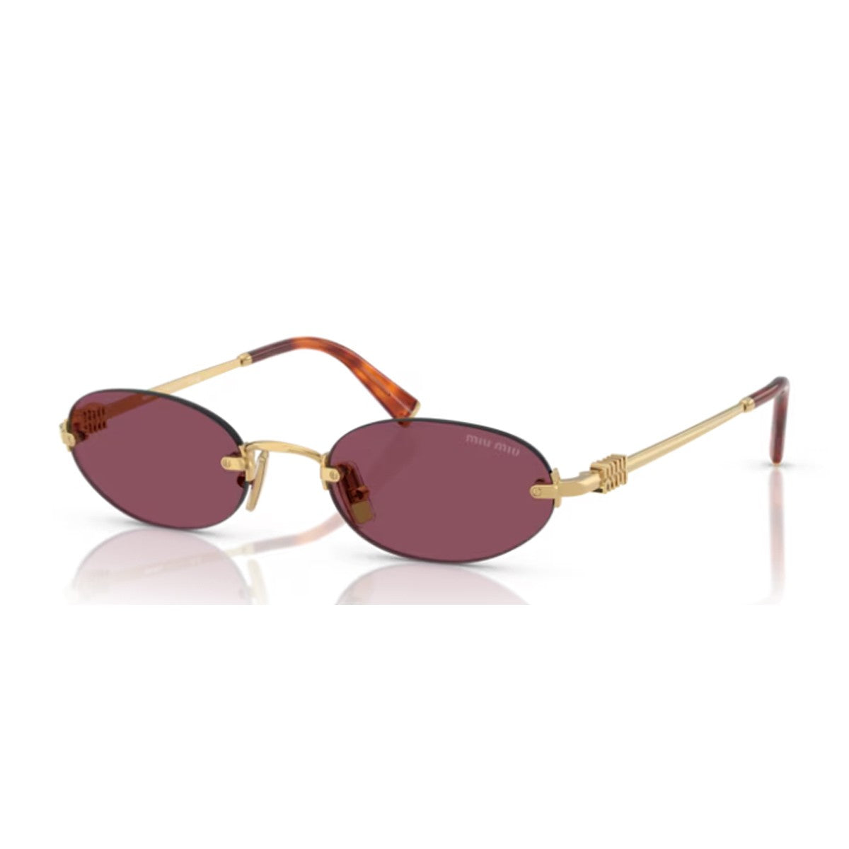 Miu 0mu A54s Logo Gold Metallo Sunglasses