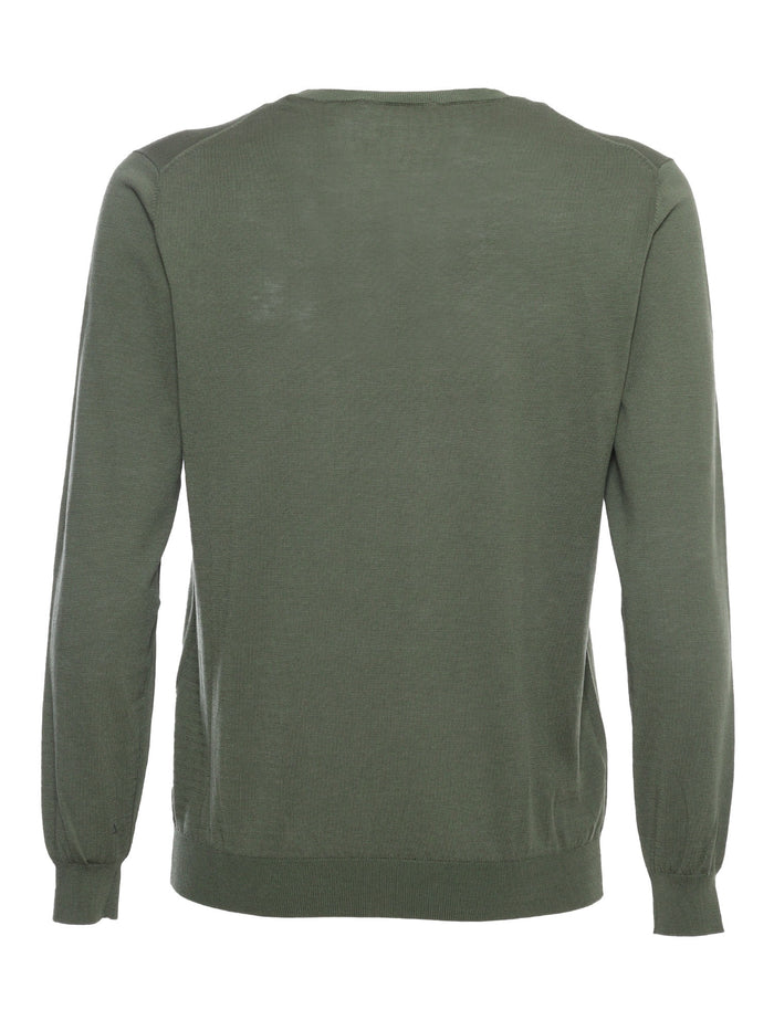 Sage green sweater Silk Cotton Crewneck