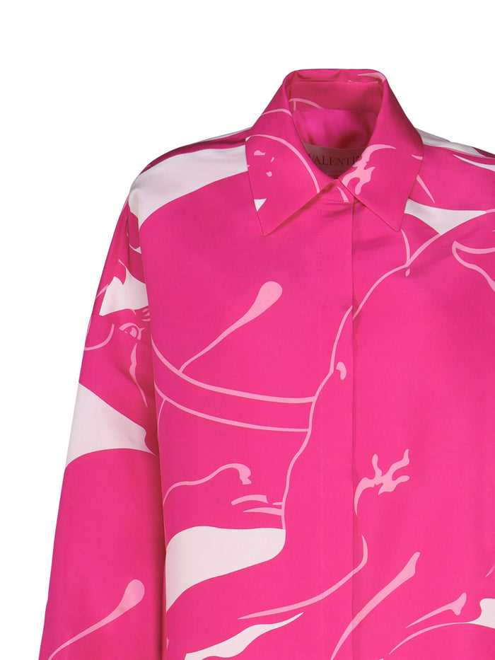 Valentino Garavani Coats Pink Pp Silk
