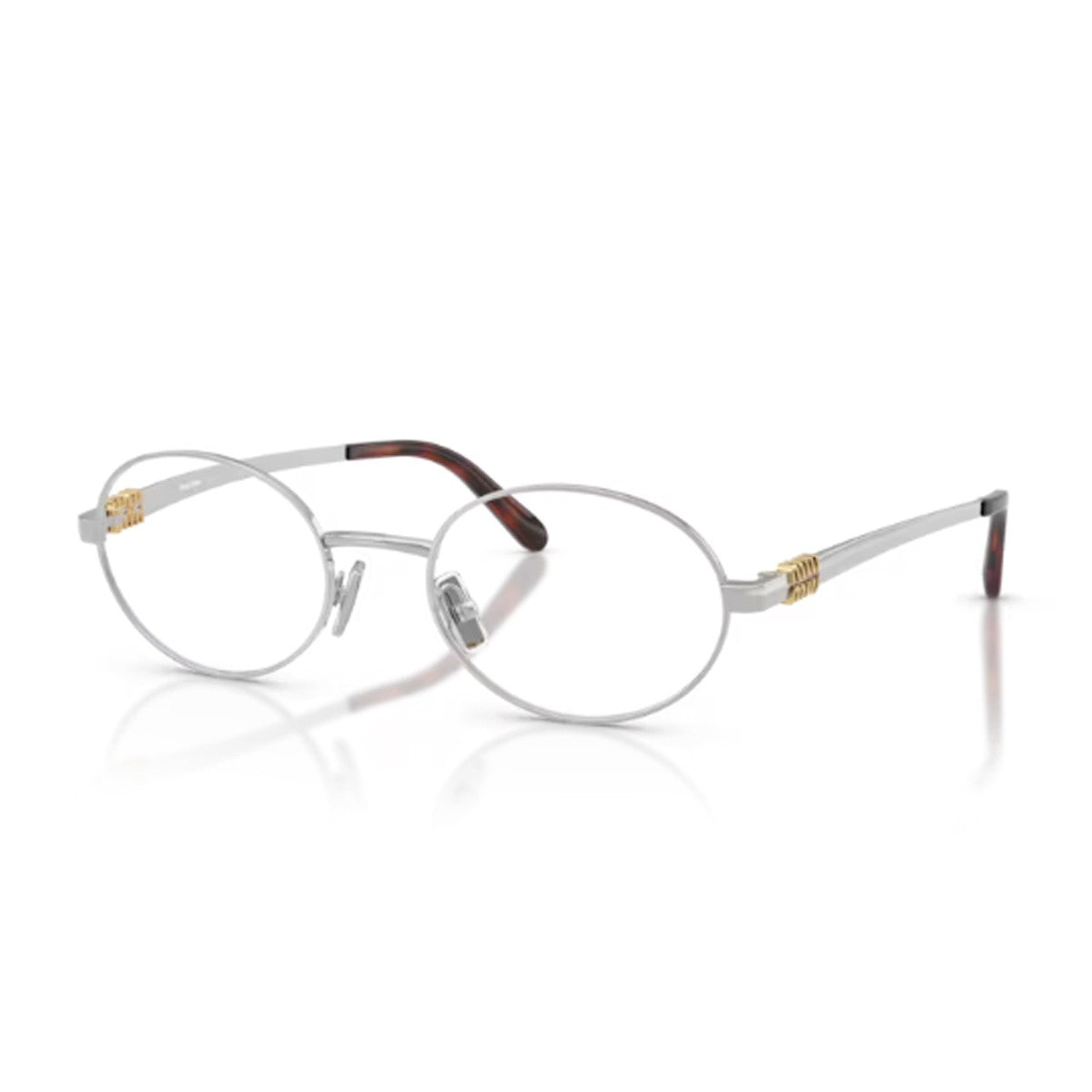 Miu 0mu 50zv Silver Metallo Optical Frames