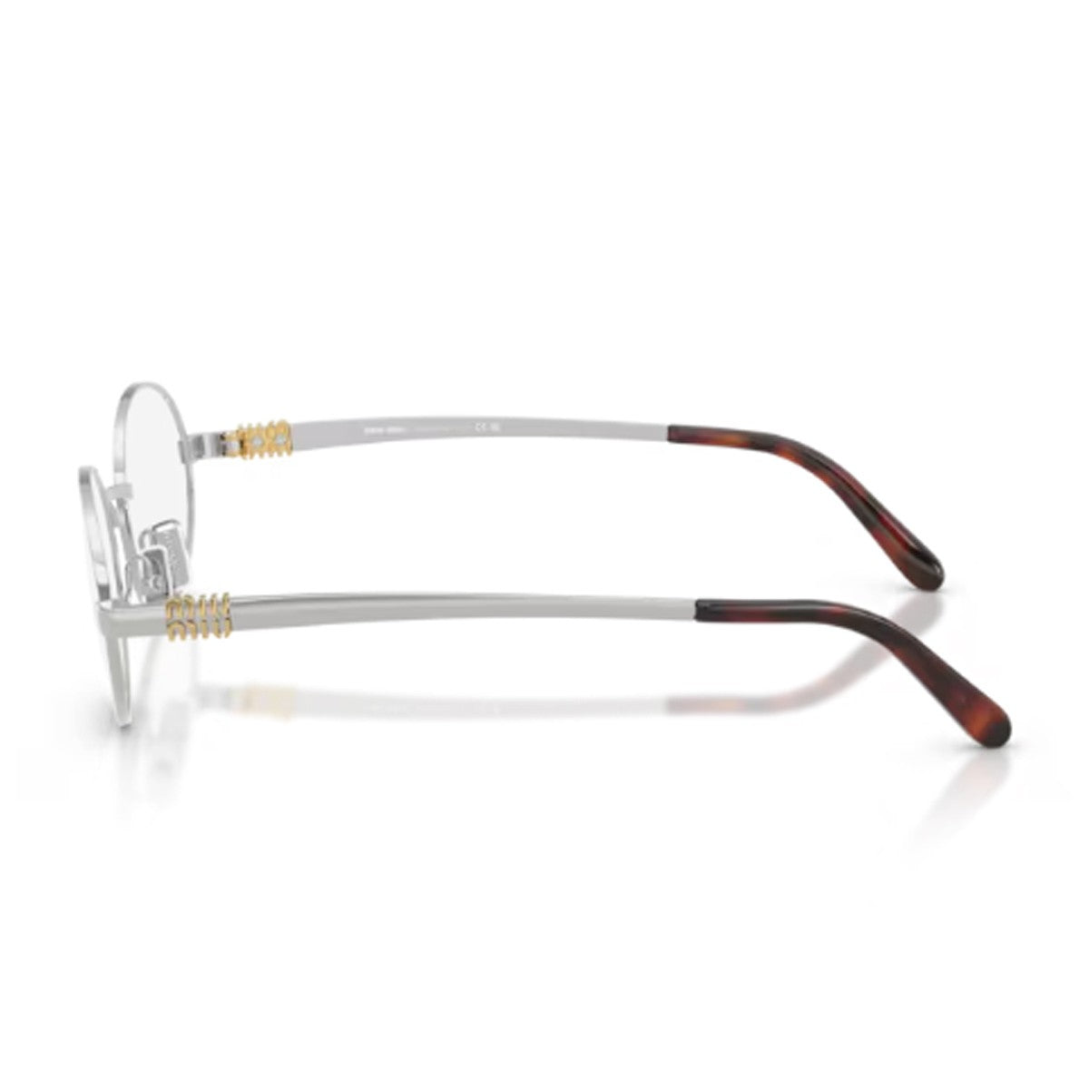 Miu 0mu 50zv Silver Metallo Optical Frames