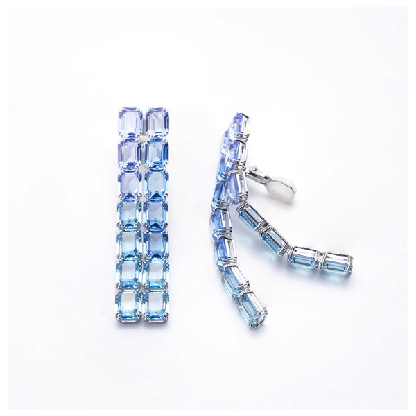 Preloved - Swarovski Womens Millenia Blue Crystal Earrings 5696517 One Color