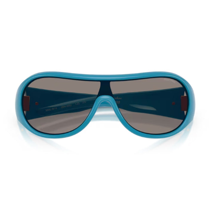 Miu 0mu B14su Fashion Show Turchese Iniettato Occhiali Da Sole