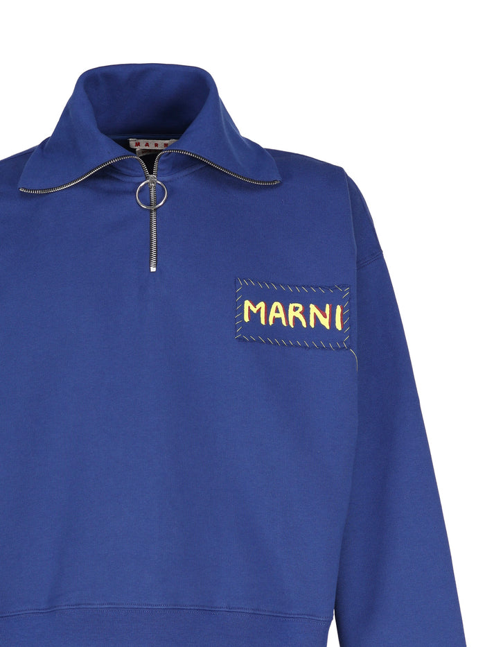 Marni Sweaters Cobalt Blue Cotton