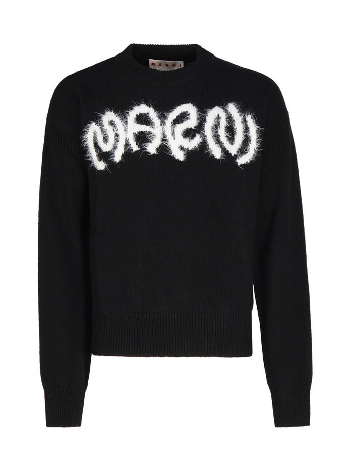 Marni Sweaters Black Virgin Wool