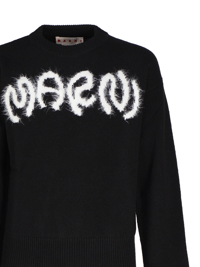 Marni Sweaters Black Virgin Wool