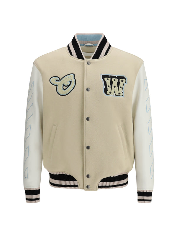 Off-White 70% Wool Ovis Aries jacket in cream