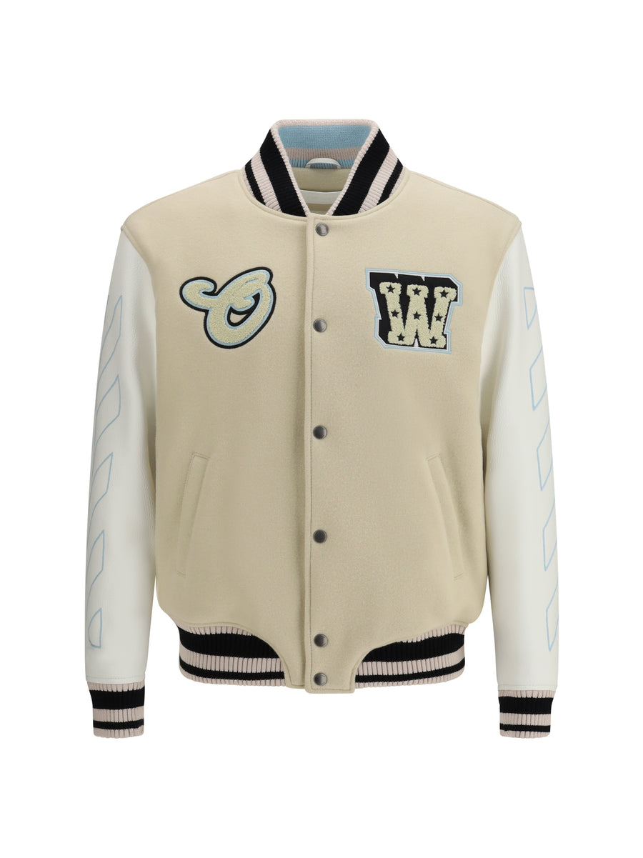 Off-White 70% Wool Ovis Aries jacket in cream