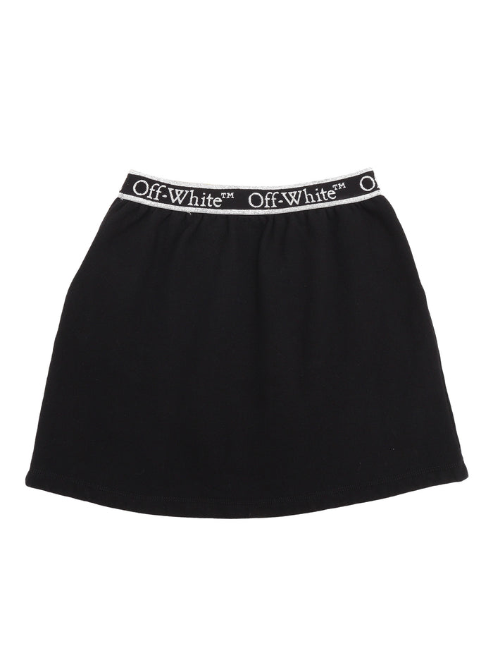Bookish Logoband Sweatskirt Black - Whit Skirt