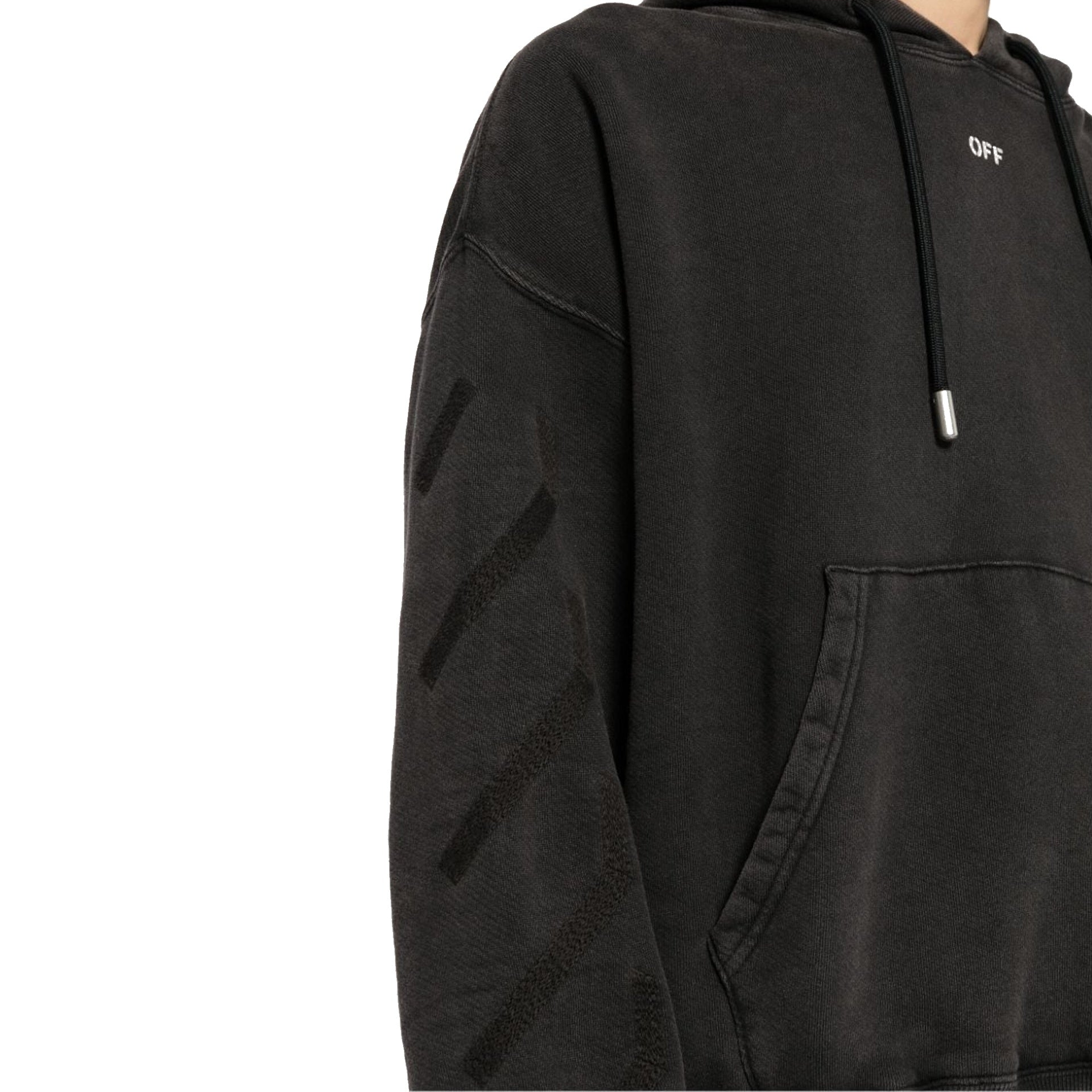 Off-White St. Matthew Over Cotton Hoodie Sweatshirt Black
