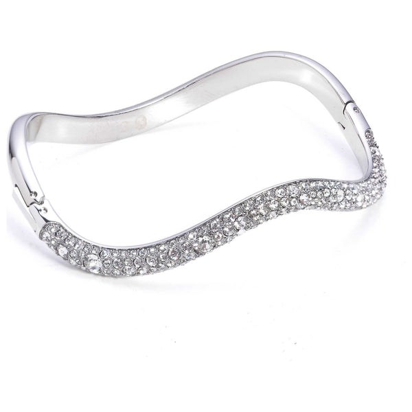 Preloved - Swarovski Womens Sublima White Crystal Bangle 5700921 One Color Bracelets