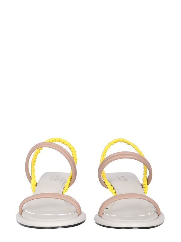 Leather Sandals Beige