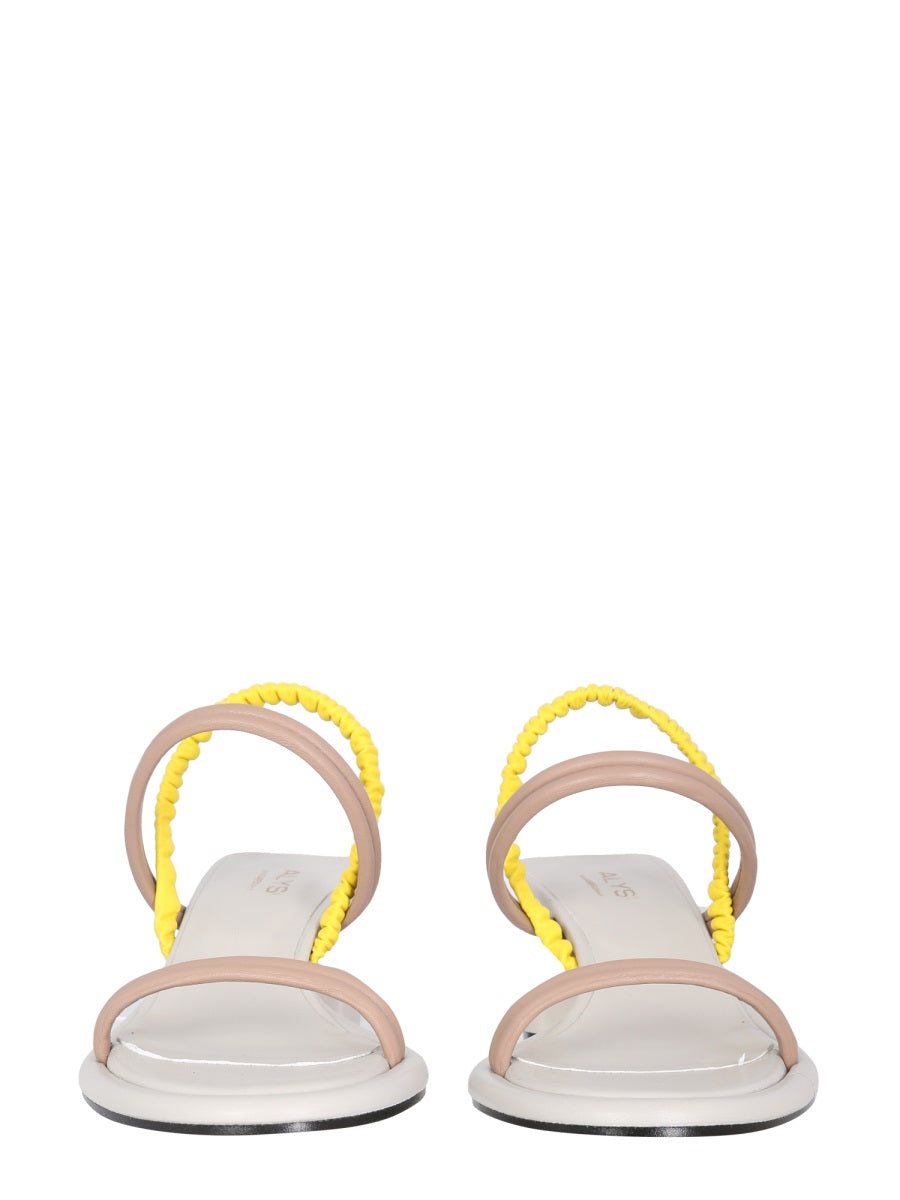 Leather Sandals Beige