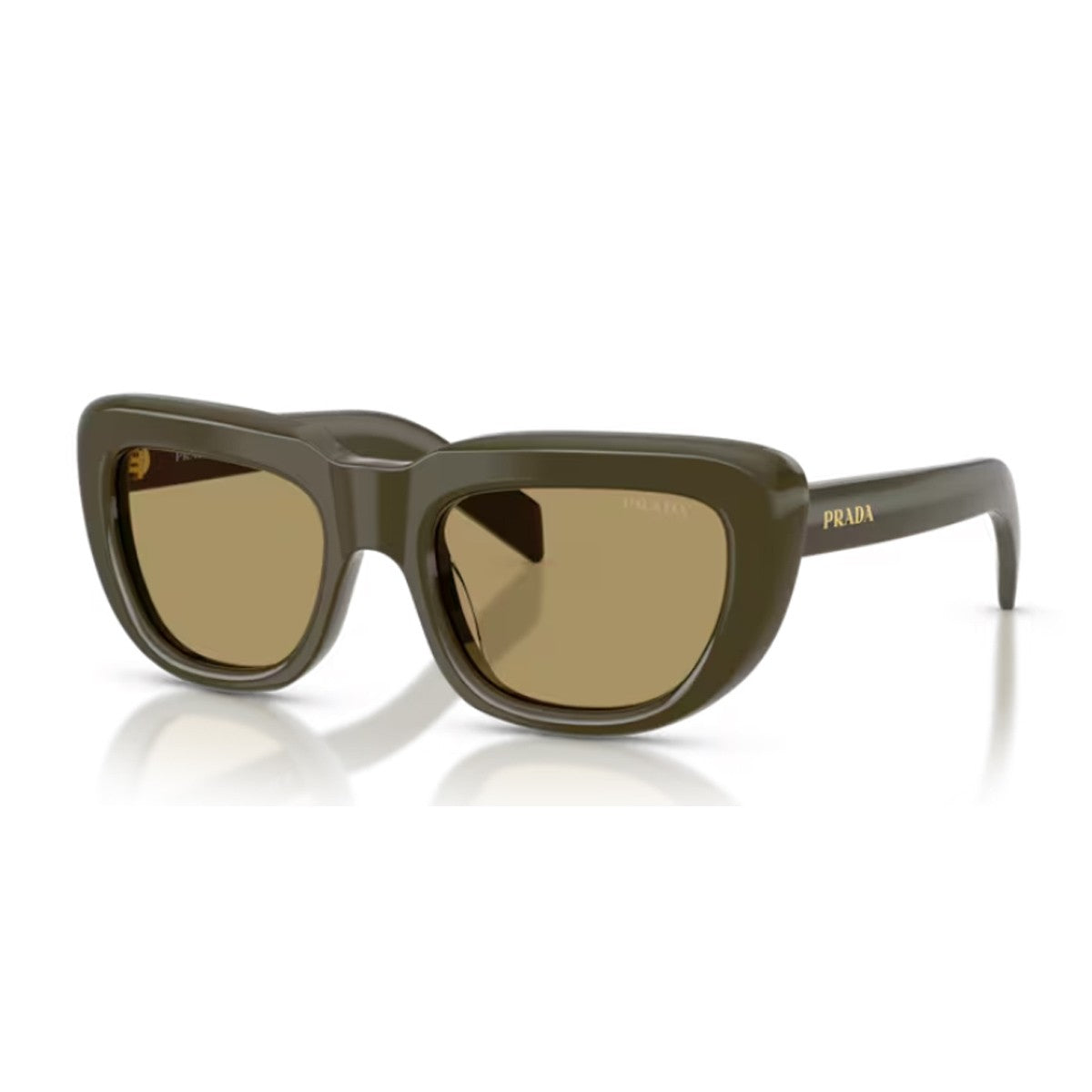 Prada Pr D07s Olive Green Acetato Sunglasses
