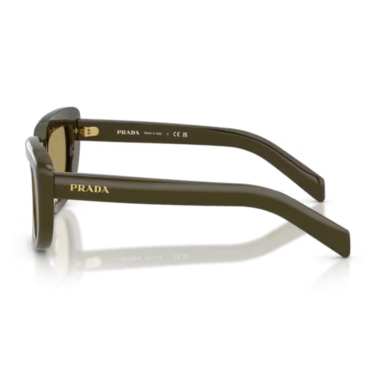 Prada Pr D07s Olive Green Acetato Sunglasses