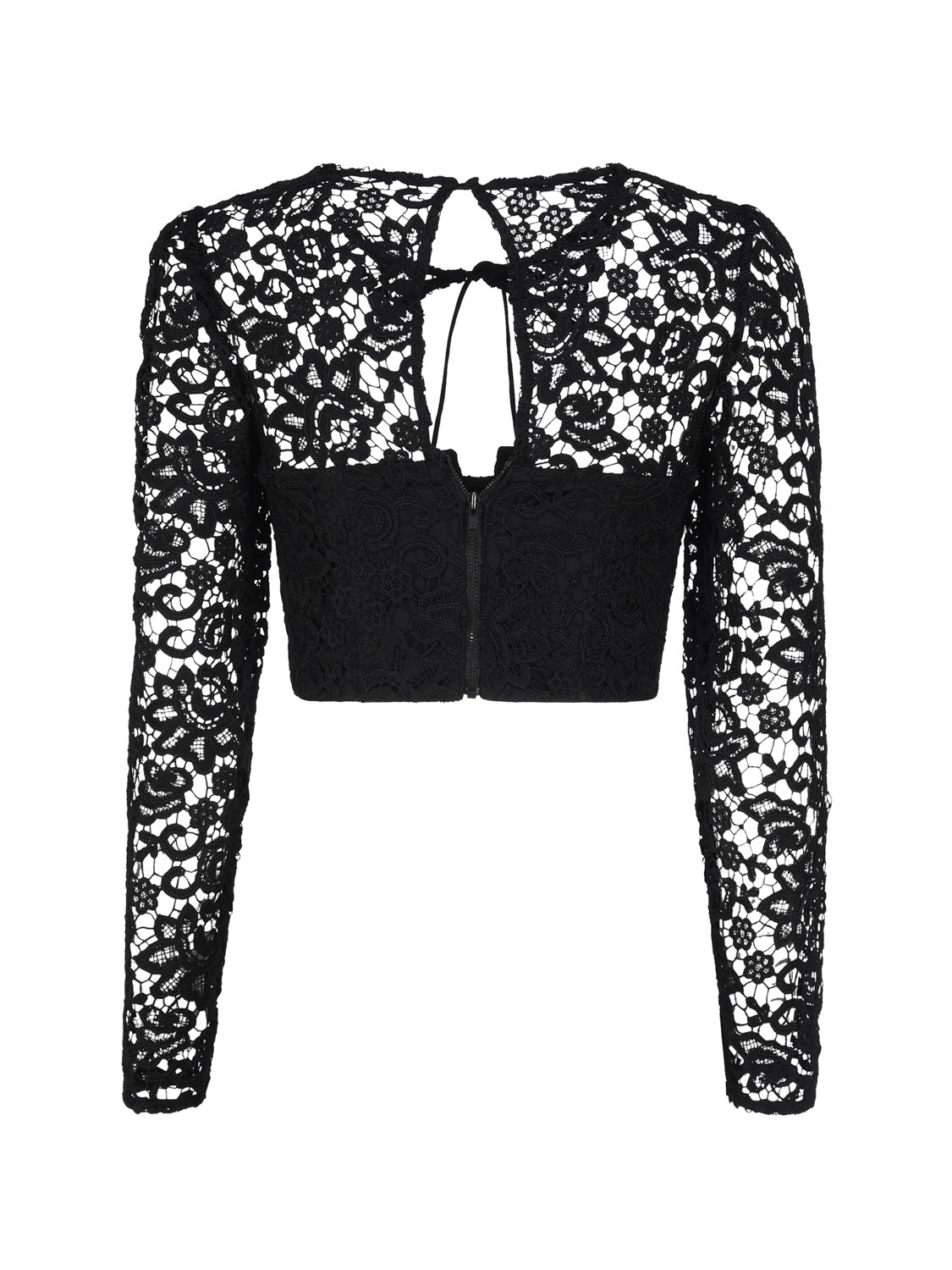 Self-portrait Top Black Polyester Polyamide