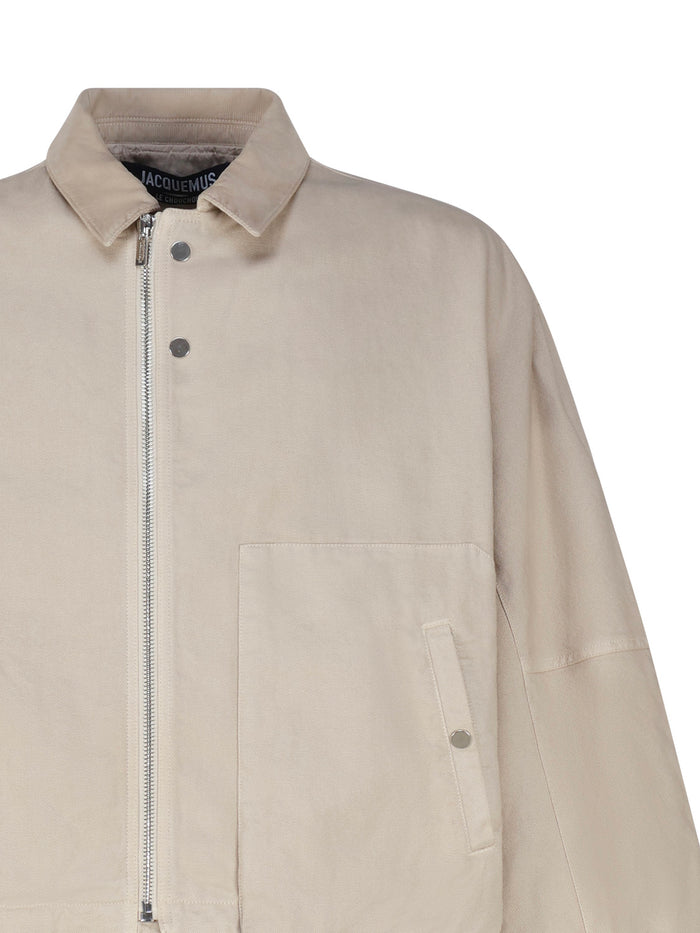 Jacquemus Coats Beige Cotton