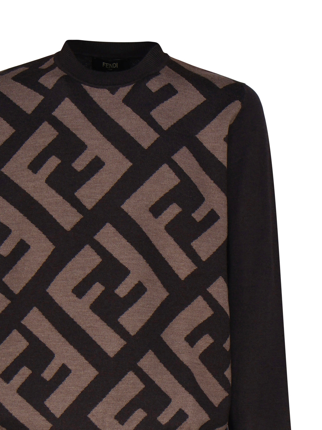 Fendi Sweaters Brown Wool