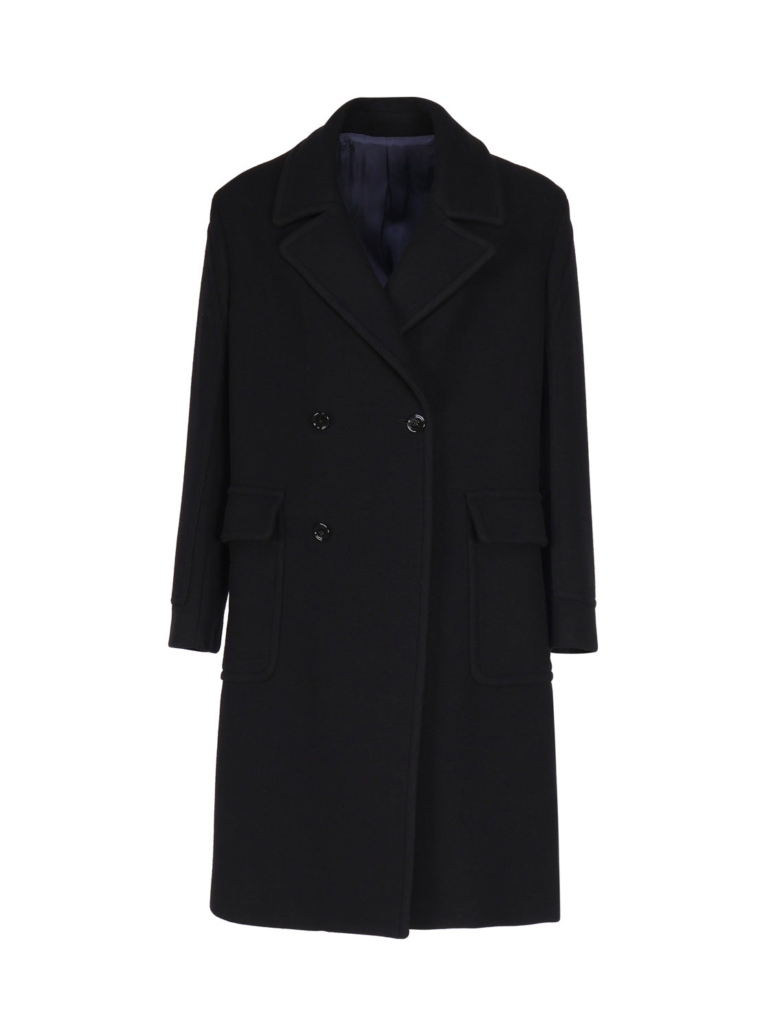 Dondup Coats Black Virgin Wool