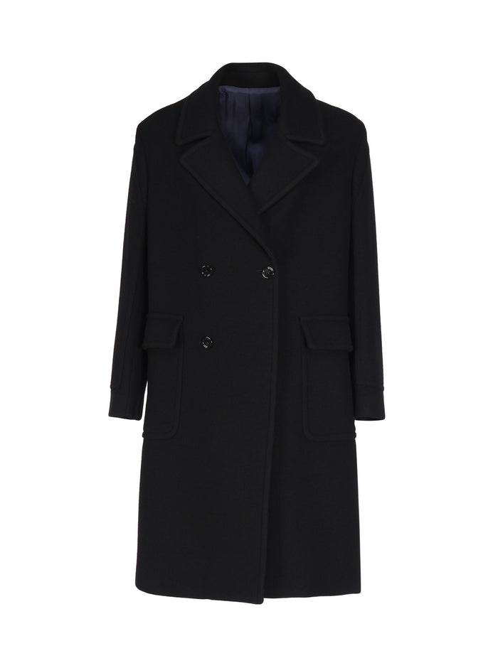 Dondup Coats Black Virgin Wool