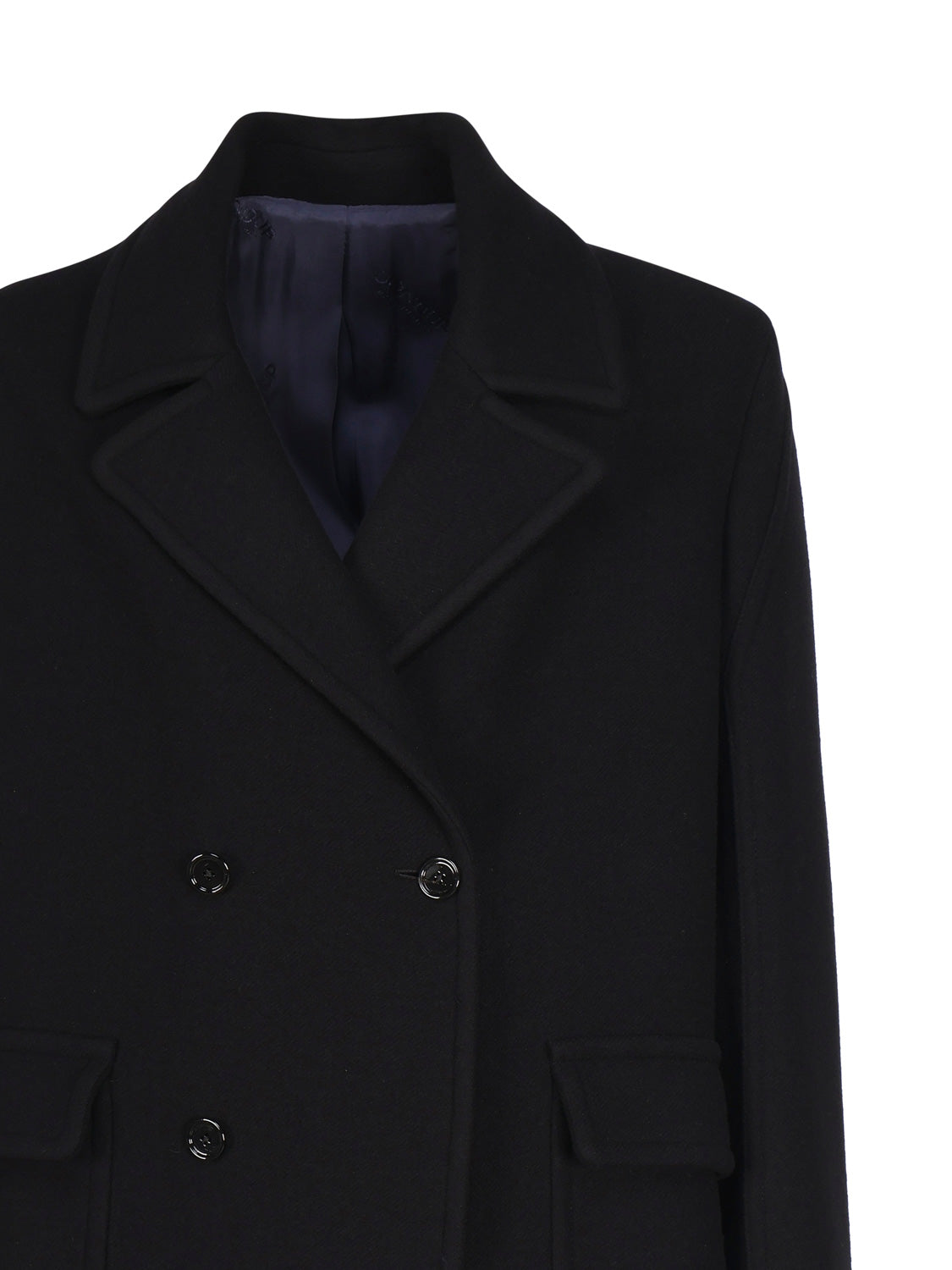 Dondup Coats Black Virgin Wool