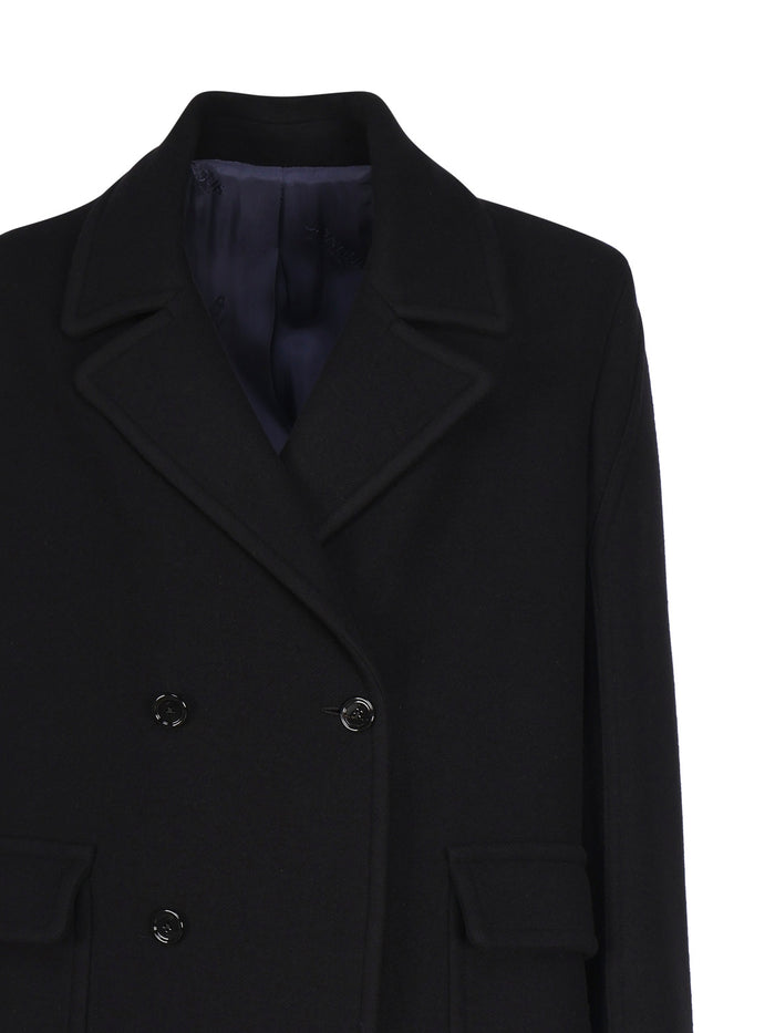 Dondup Coats Black Virgin Wool