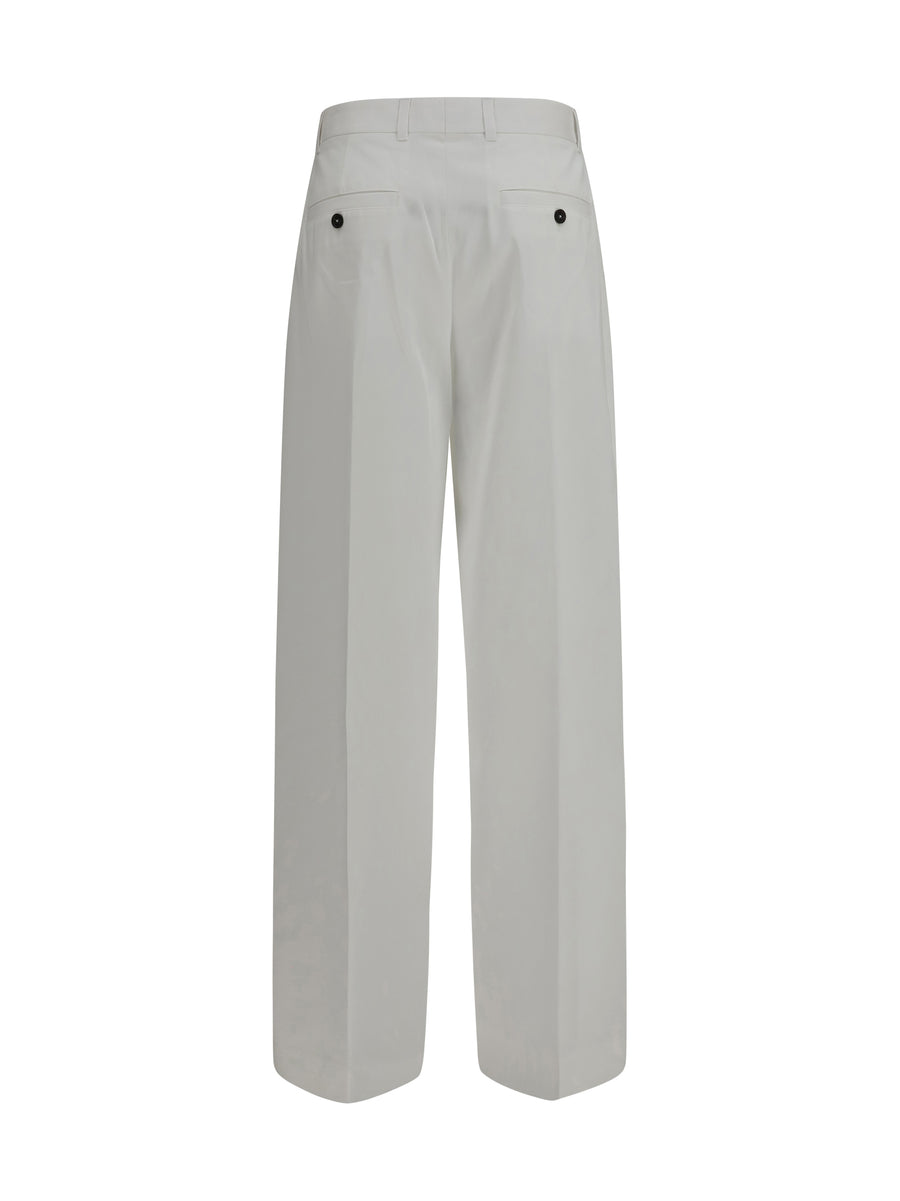 Tailored Cotton Pants White Trousers