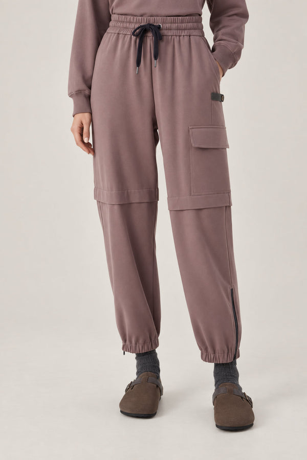 Brunello Cucinelli Womens Fig Cotton Cargo Jogger Trousers One Color