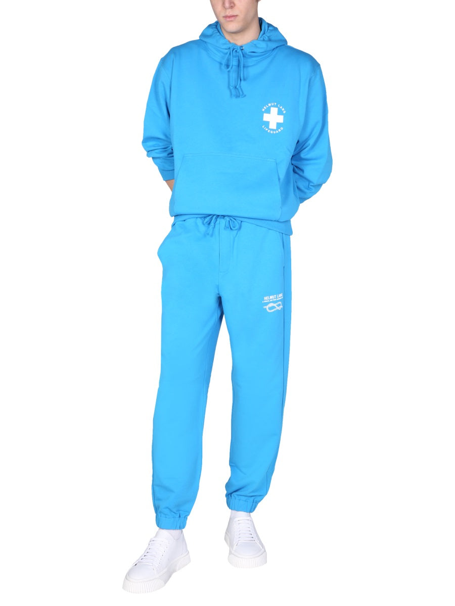 Knot Jogging Pants Azure Cotton Track