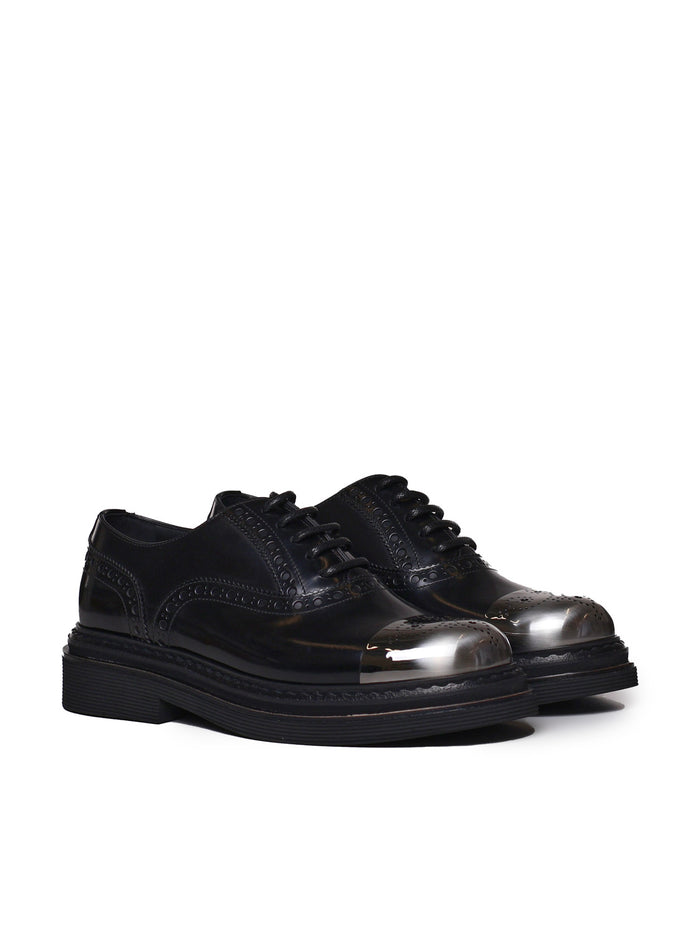 Dolce & Gabbana Flat Shoes Black Calfskin