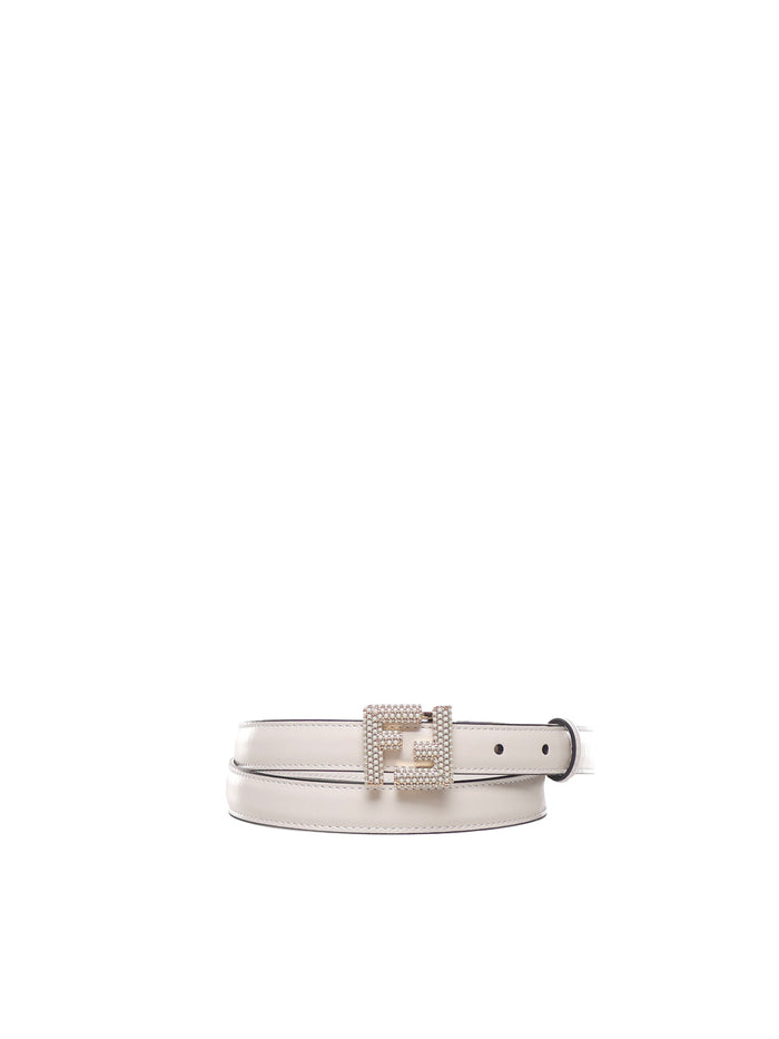 Fendi Belts White Calfskin