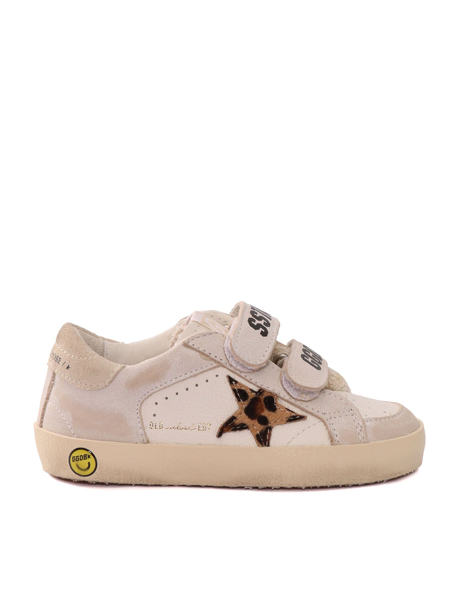 OLD SCHOOL NAPPA AND LEATHER UPPER HORSY STAR SUEDE HEEL White Kid Sneaker