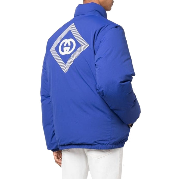 Down Jacket Blue Polyamide