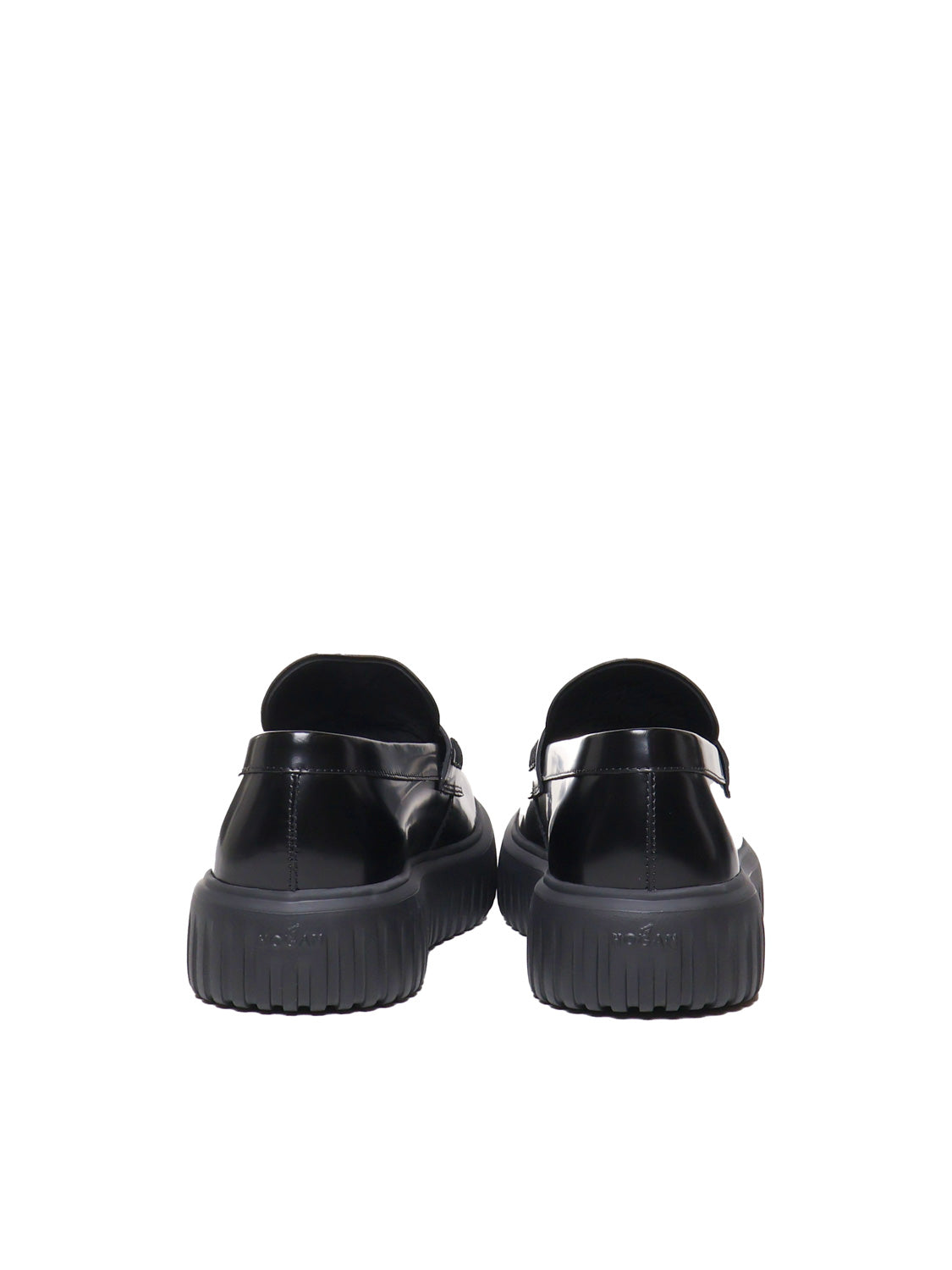 Hogan Flat Shoes Black Leather