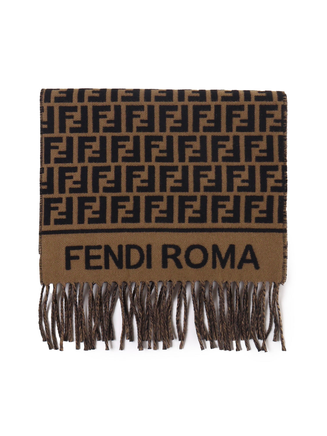 Fendi Scarfs Brown Pure Wool