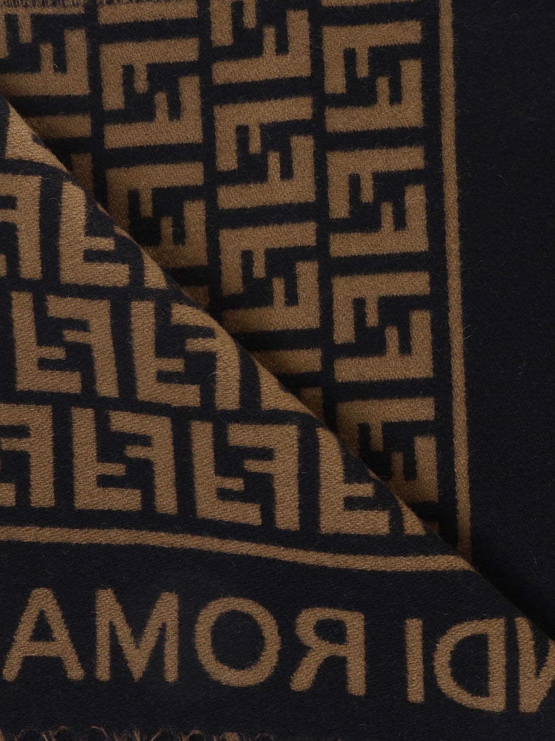 Fendi Scarfs Brown Pure Wool