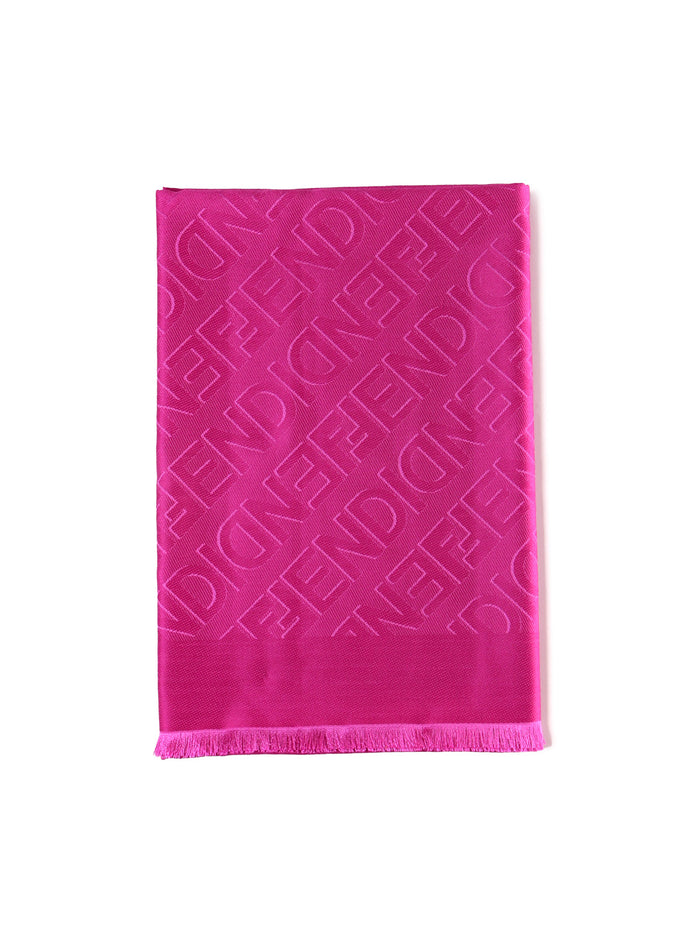 Fendi Scarfs Fuchsia Silk