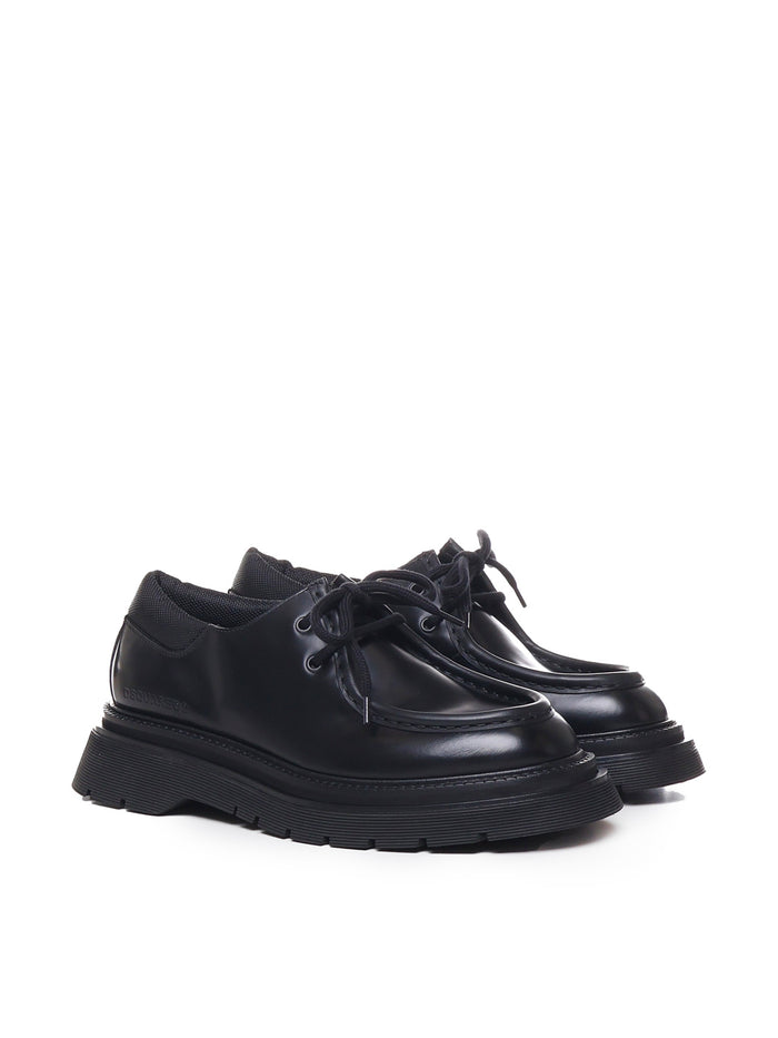Dsquared2 Flat Shoes Black Leather