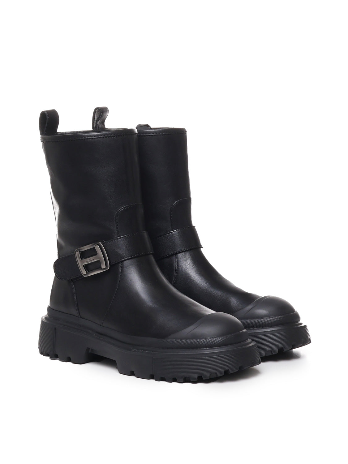 Hogan Boots Black Leather