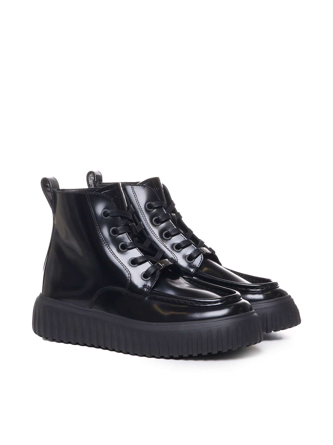 Hogan Boots Black Leather