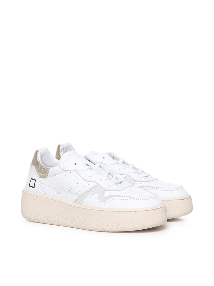 D.a.t.e. Sneakers White-platinum Calfskin