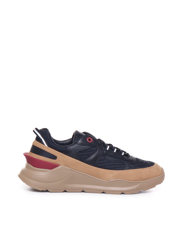 D.a.t.e. Sneakers Black-beige Textile