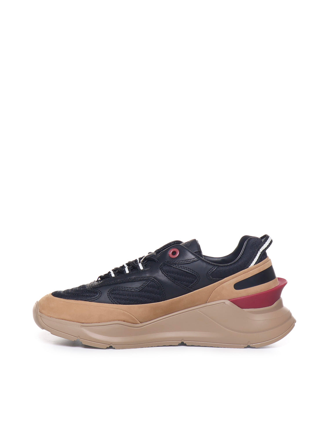D.a.t.e. Sneakers Black-beige Textile