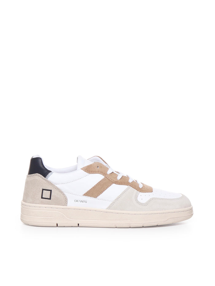 D.a.t.e. Sneakers White-natural Pelle Di Vitello