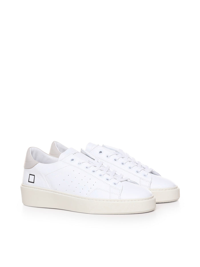 D.a.t.e. Sneakers White-gray Calfskin