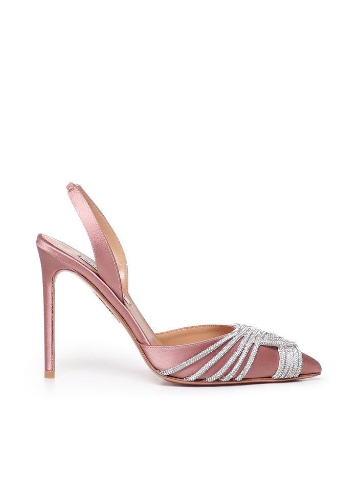 Aquazzura With Heel Pink Satin