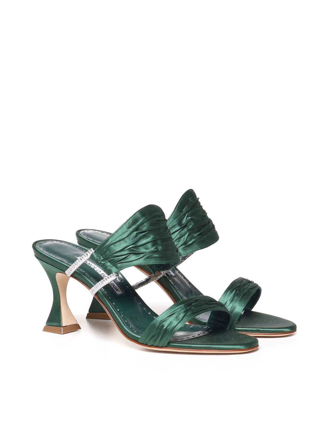Manolo Blahnik Sandals Green Viscose