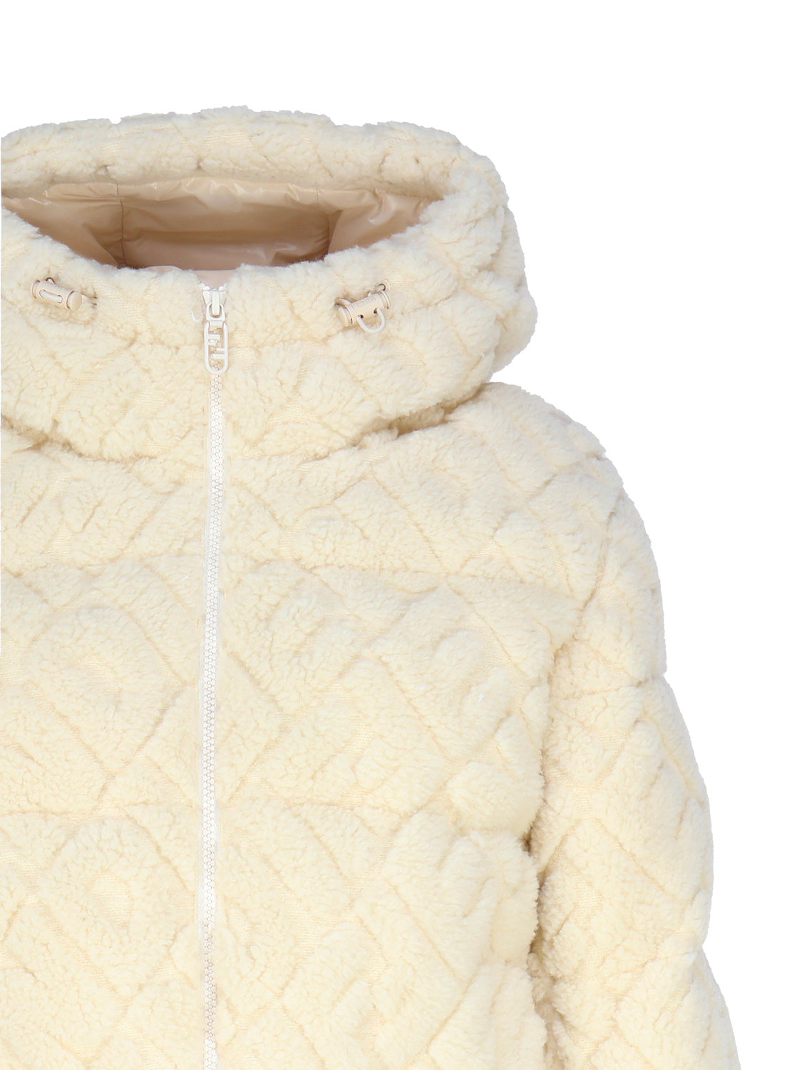 Fendi Coats White Camel Wool