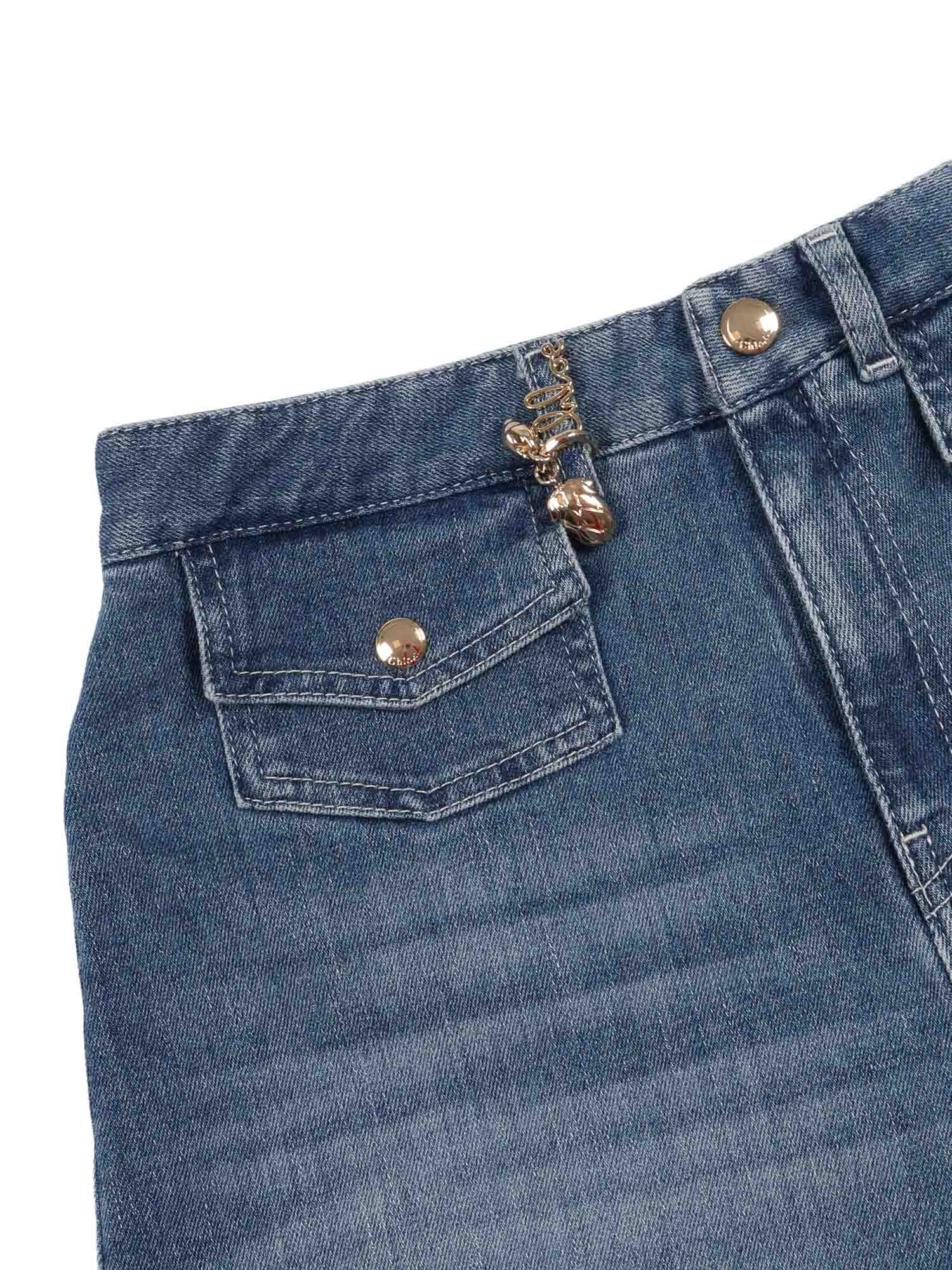 SHORTS IN DENIM Blue Cotton Elastane
